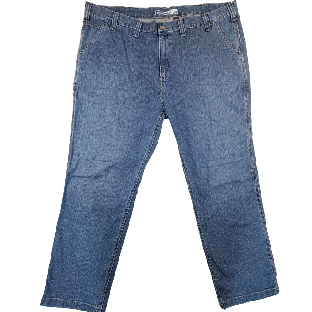 Carhartt Rugged Flex Jeans Mens 46x32 Relaxed Fit Carpenter Utility Work Denim